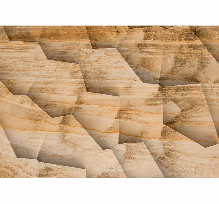 Beige roller blind with wooden panel effect - TenStickers