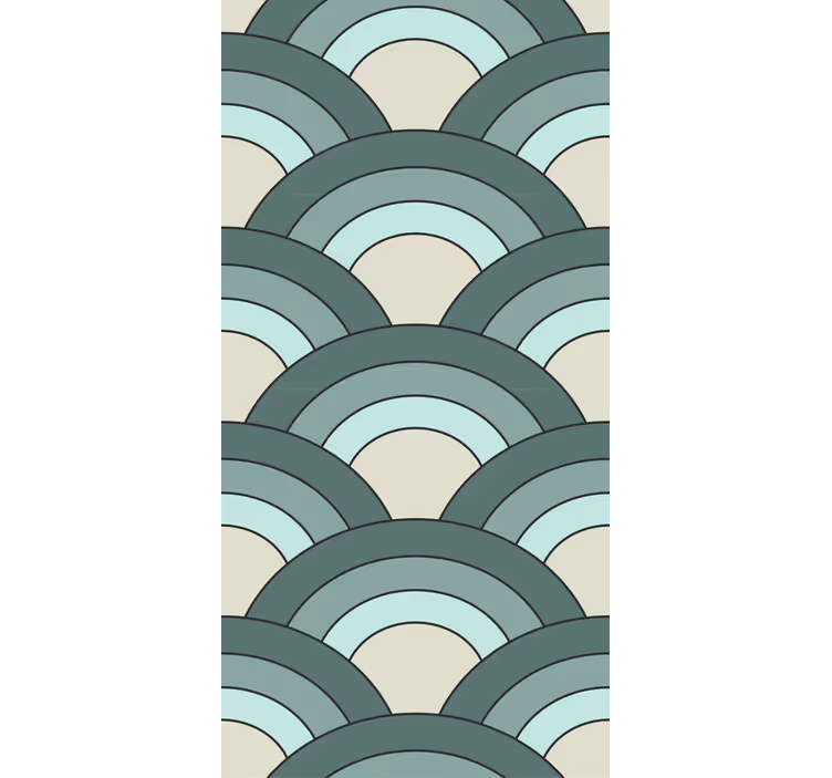 Blue shaded scales pattern vintage roller blind - TenStickers