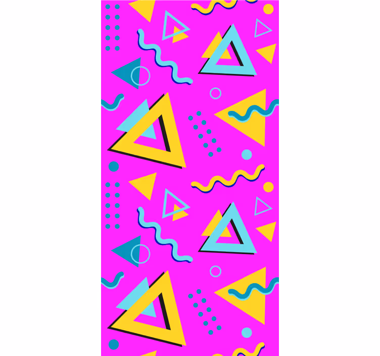 Retro roller blind retro triangles pattern - TenStickers