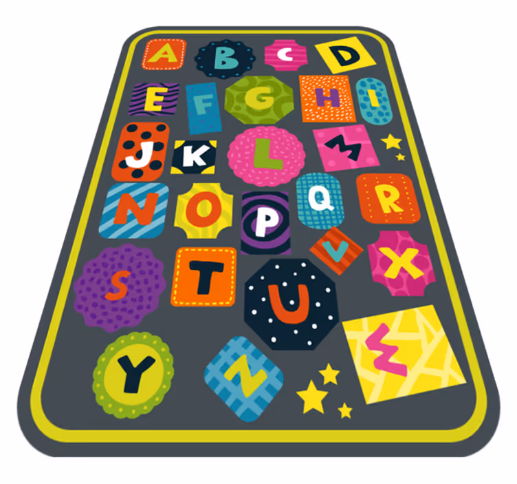 Childrens colorful alphabet vinyl alphabet rug - TenStickers