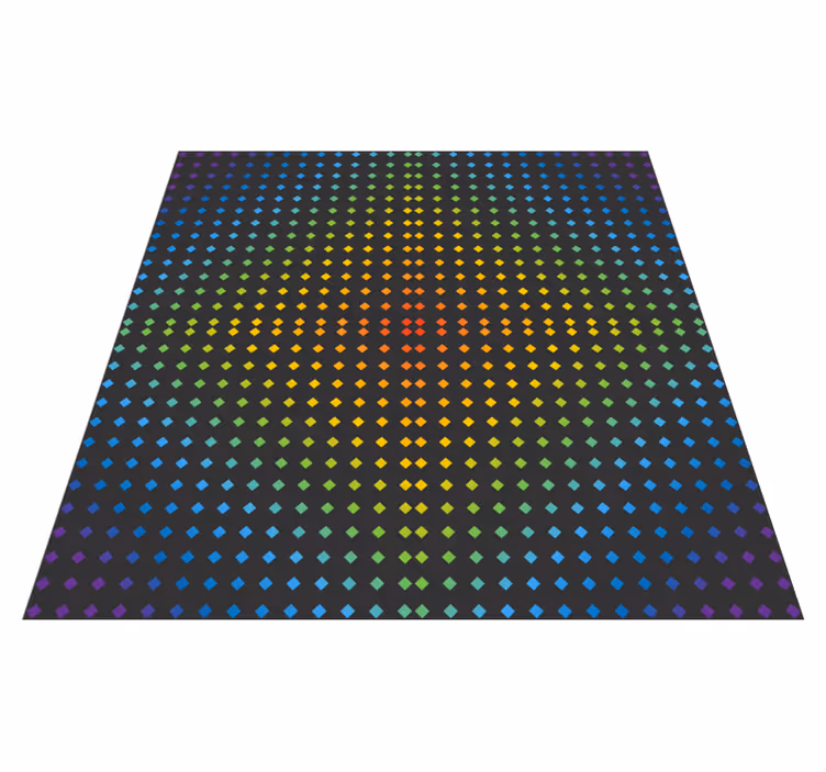 Rainbow diamond design teenager vinyl rug - TenStickers