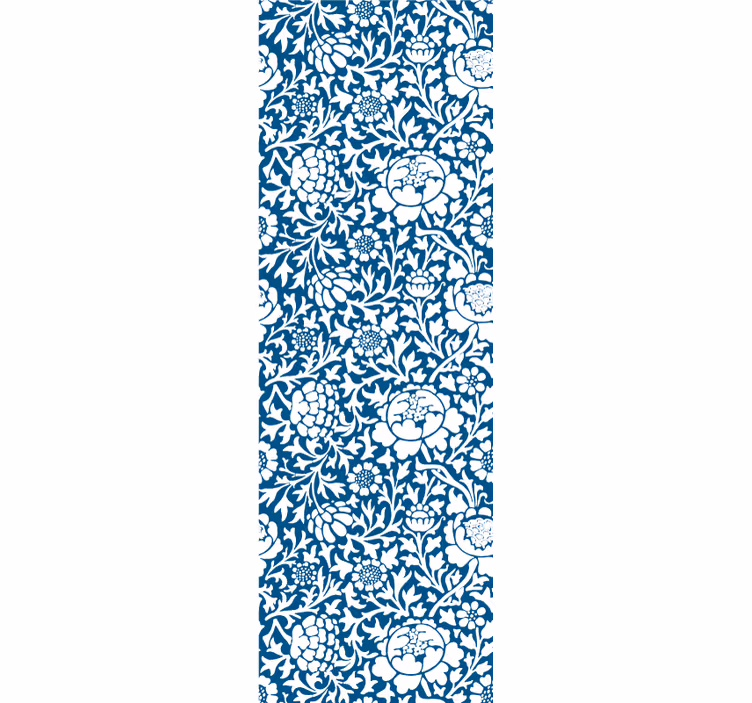 Marine blue flora leaf wallpaper - TenStickers