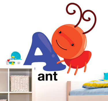 A for Ant Kids Sticker