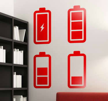 Battery Life Icons Wall Stickers