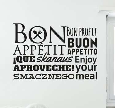 Bon Appetit Text Sticker