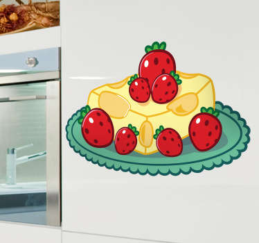Cheese and Strawberries Wall Sticker