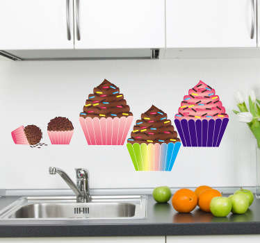 Chocolate Cupcake Wall Sticker