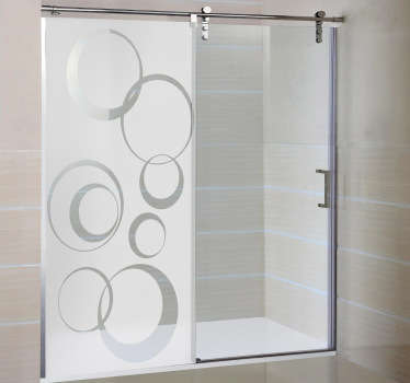 Circle Pattern Shower Sticker