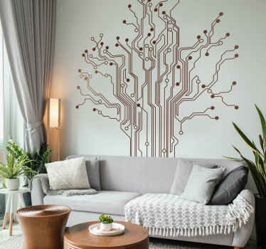 Circuit Tree Wall Sticker