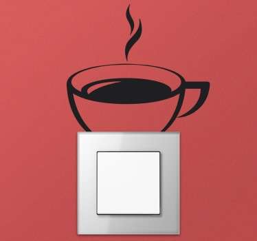 Coffee Cup Light Switch Sticker