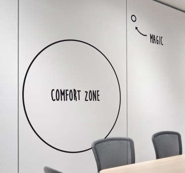 Comfort Zone Motivational Wall Sticker