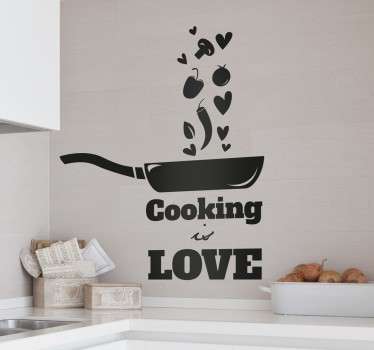 Cooking is Love Wall Sticker