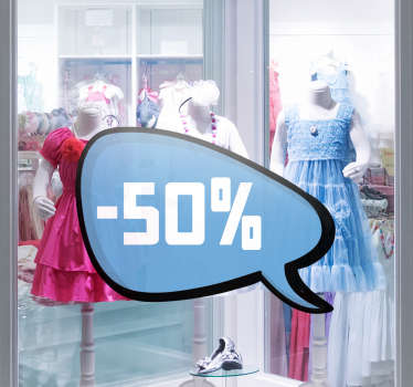 Customisable Blue Bubble Promotion Sticker