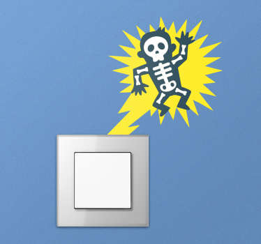 Electrocuted Man Light Switch Sticker