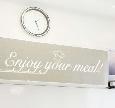 Enjoy Your Meal Wall Sticker