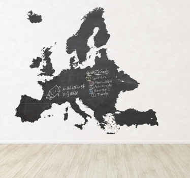 Europe Blackboard Sticker