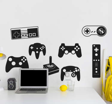 Games Console Controller Wall Sticker