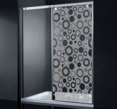 Geometric Floral Shape Shower Decal