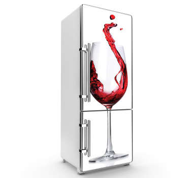 Glass of Wine Fridge Sticker