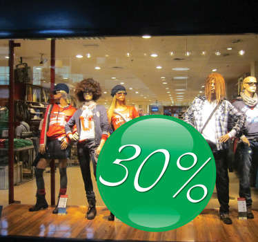 Green Ball Sales Window Sticker