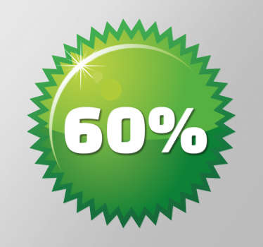 Green Spike Circle Customisable Window Sticker