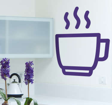 Hot Coffee Icon Wall Sticker