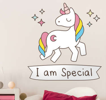 I Am Special Unicorn Wall Sticker