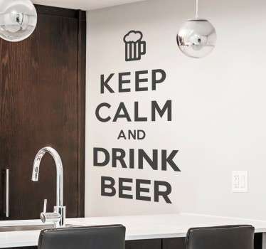 Keep Calm Drink Beer Wall Sticker