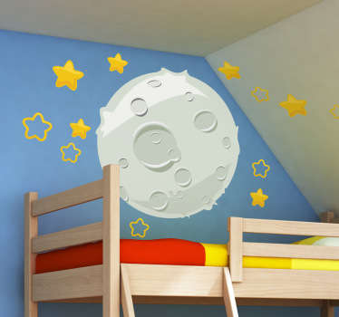 Kids Moon and Stars Decal