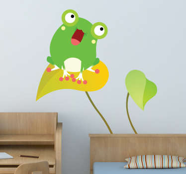 Kids Singing Frog Wall Sticker