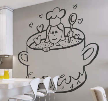 Love Cooking Wall Sticker