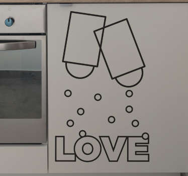 Love Salt & Pepper Wall Sticker