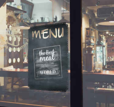 Menu chalkboard sticker