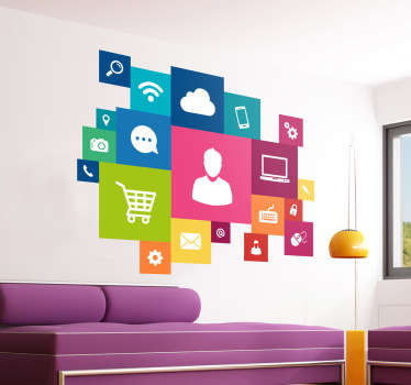 Multicolour Media Decorative Decal