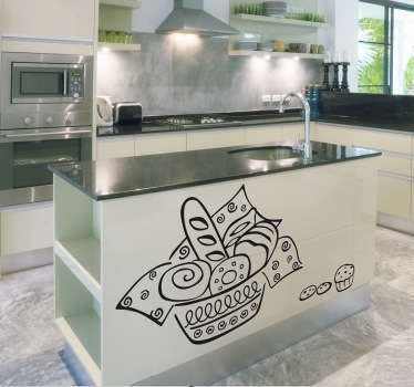 Pastry Basket Kitchen Decal