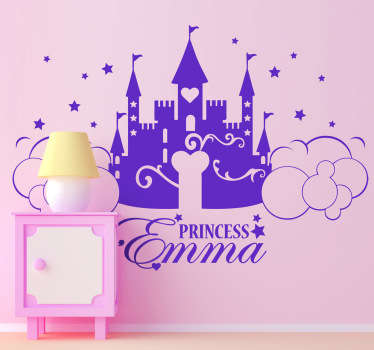 Personalised Princess Castle Wall Sticker