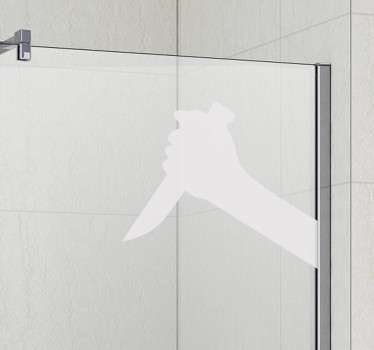 Psycho Knife Shower Sticker