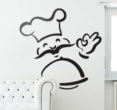 Smiling Chef Wall Sticker