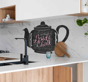 Teapot Silhouette Wall Sticker