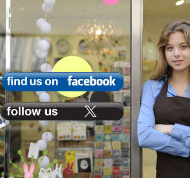 Twitter & Facebook Business Stickers