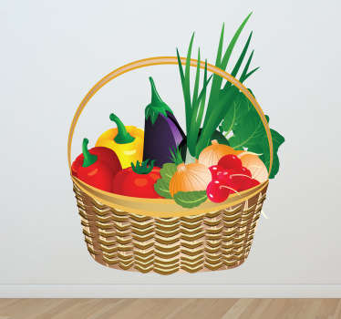 Vegetable Basket Wall Sticker