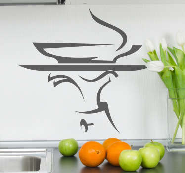 Waiter Tray 4 Kitchen Sticker