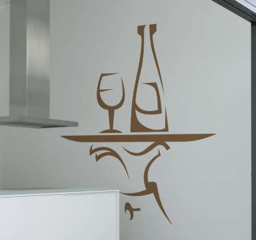 Waiters Tray Wall Sticker