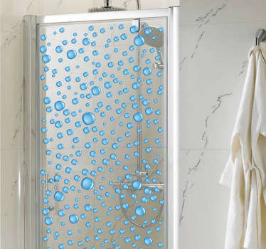 Water Drops Shower Sticker