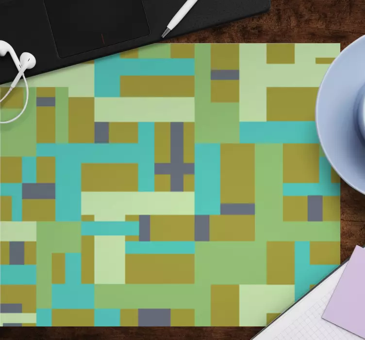 Abstract Color Blocks mouse pad pattern - TenStickers