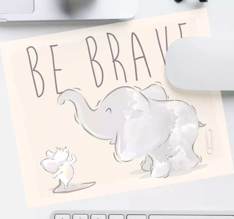 Baby cute elephant text original mouse pad - TenStickers