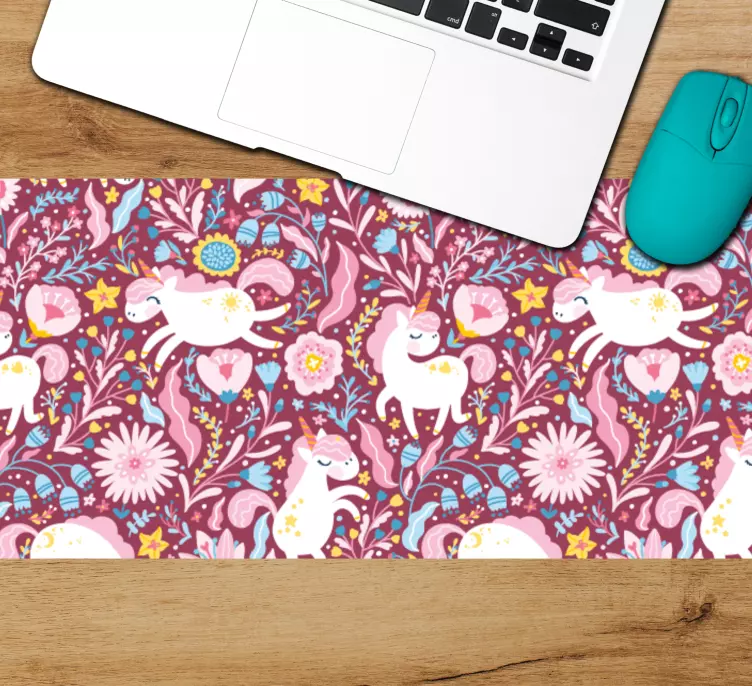 Beautiful unicorn animal pattern mouse pad - TenStickers