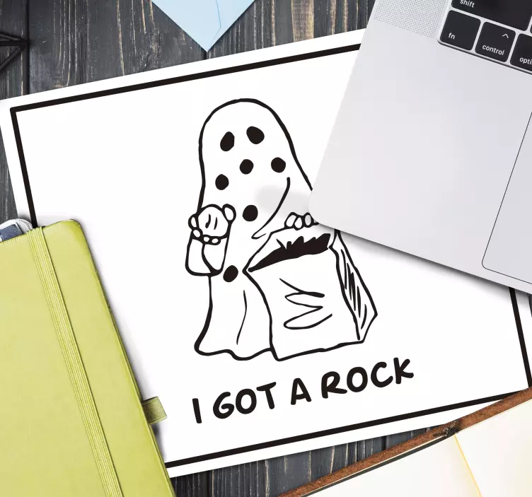 Boo I got a rock vintage mouse pad - TenStickers