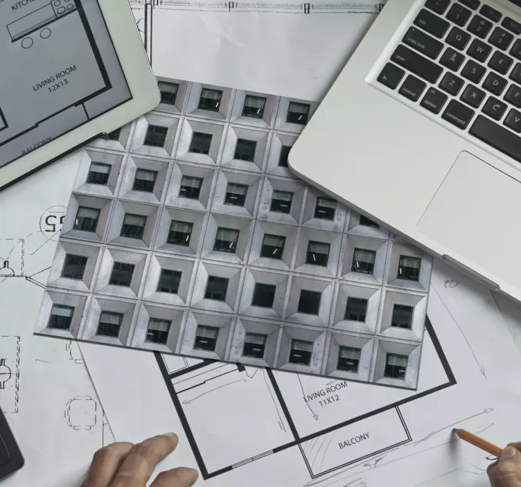 Brutalist architecture mousepads - TenStickers