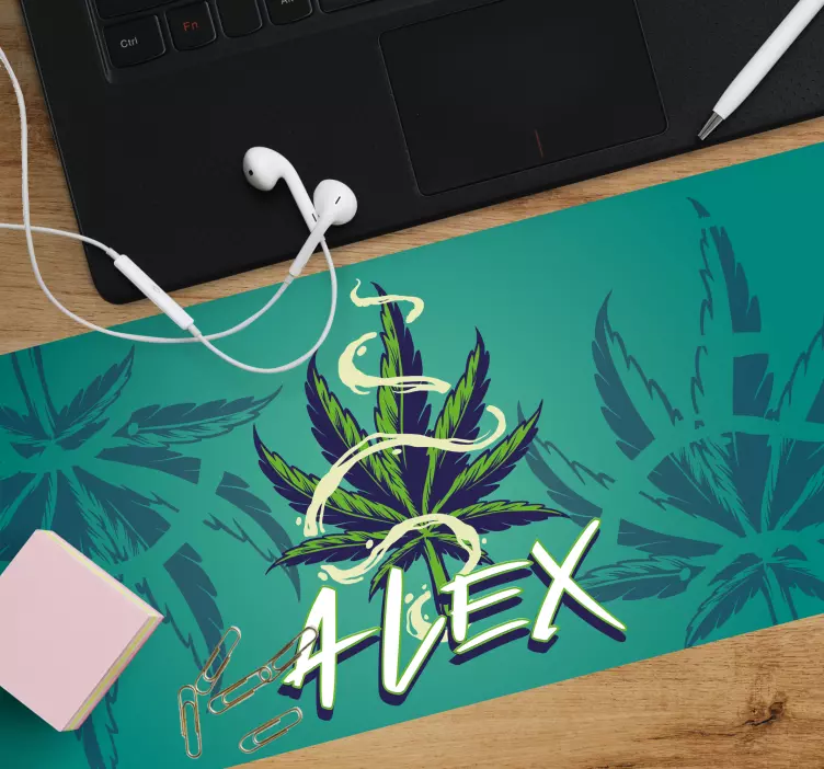 Cannabis illustration graffiti  mouse mat - TenStickers